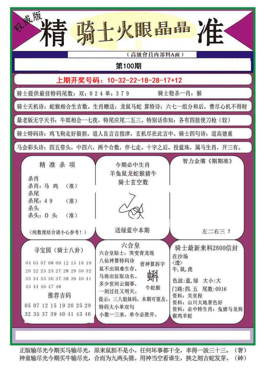 100期骑士火眼晶晶a[图]